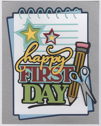 **NEW* School Series: Happy First Day Title Die Cut