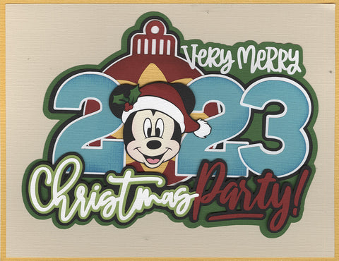 2023 Mickey Christmas Party Title Diecut