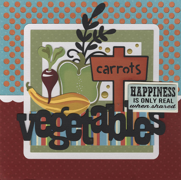 8x8 Recipe Title/Divider Page: Vegetables