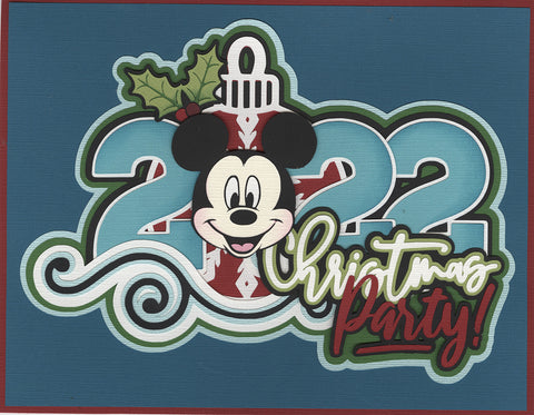 2022 Mickey Christmas Party Title Diecut