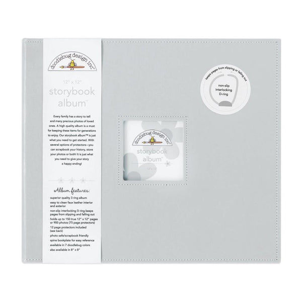 12x12 Doodlebug Album: Gray