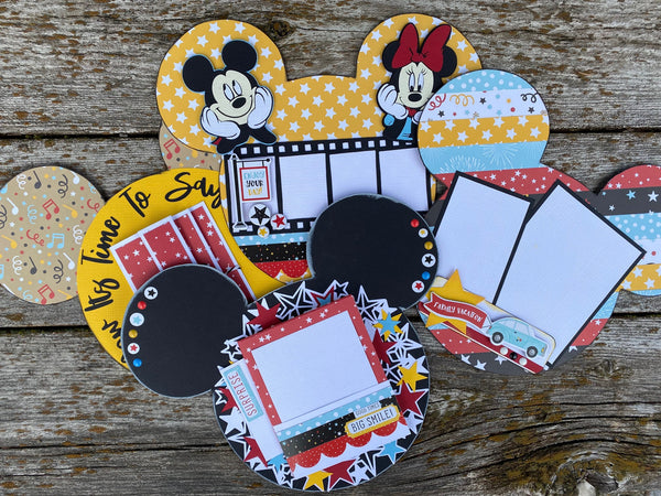 SAMPLE SALE: TEN Page Mickey Mini Album (Completed Sample Pages)