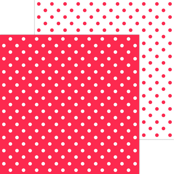 Doodlebug Petite Prints: 5055 Swiss Dot Ladybug (Single Sheet)