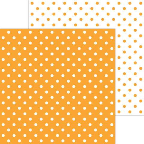 Doodlebug Petite Prints: 5059 Swiss Dot Tangerine (Single Sheet)