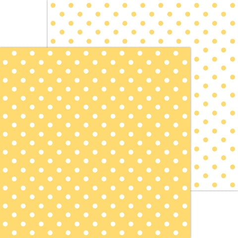 Doodlebug Petite Prints: 5060 Swiss Dot Bumblebee (Single Sheet)