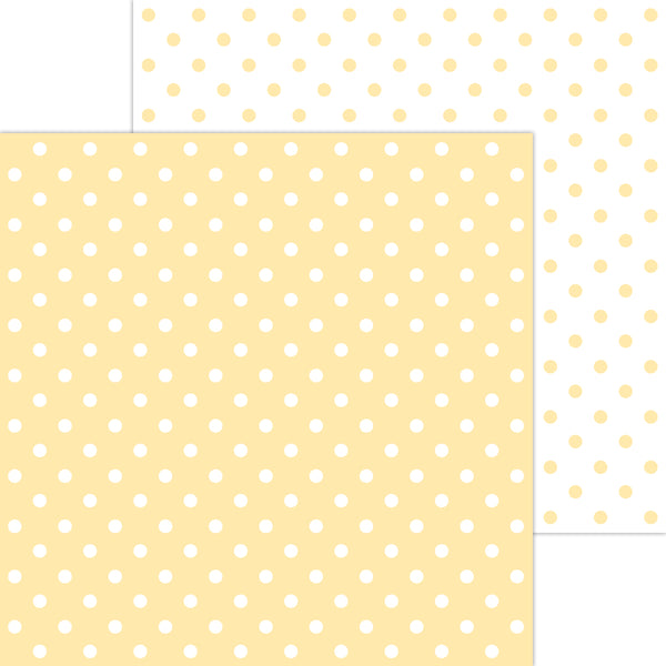 Doodlebug Petite Prints: 5061 Swiss Dot Lemon (Single Sheet)