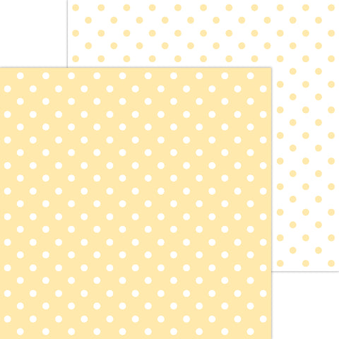 Doodlebug Petite Prints: 5061 Swiss Dot Lemon (Single Sheet)