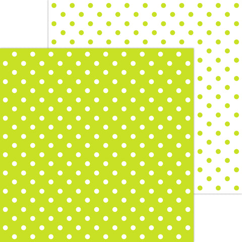 Doodlebug Petite Prints: 5062 Swiss Dot Citrus (Single Sheet)