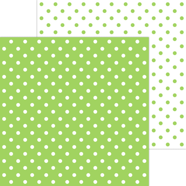 Doodlebug Petite Prints: 5063 Swiss Dot Limeade (Single Sheet)