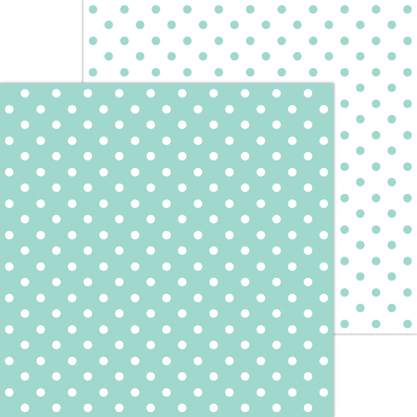 Doodlebug Petite Prints: 5065 Swiss Dot Pistachio (25-Sheet Pack)