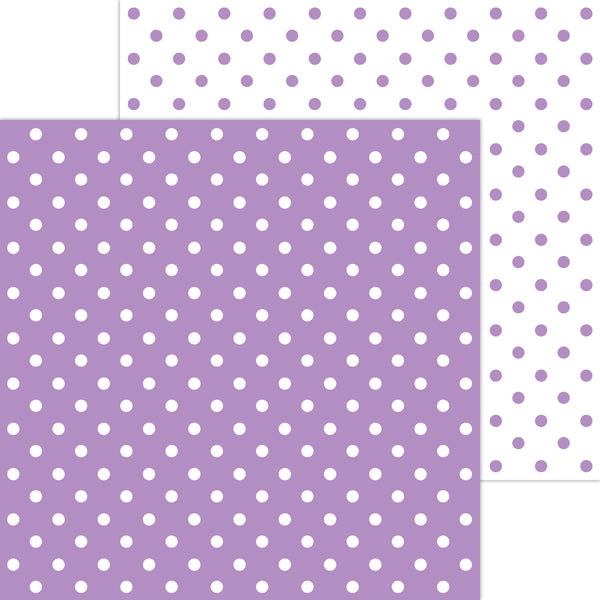 Doodlebug Petite Prints: 5069 Swiss Dot Orchid (Single Sheet)