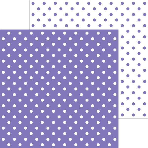 Doodlebug Petite Prints: 5070 Swiss Dot Lilac (Single Sheet)
