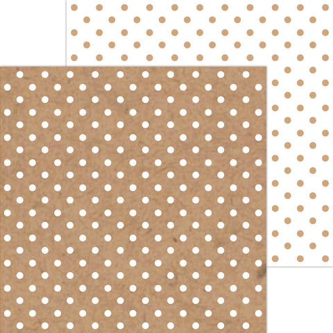 Doodlebug Petite Prints: 5071 Swiss Dot Kraft (25-Sheet Pack)