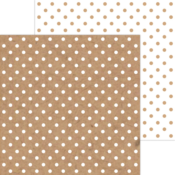 Doodlebug Petite Prints: 5071 Swiss Dot Kraft (Single Sheet)