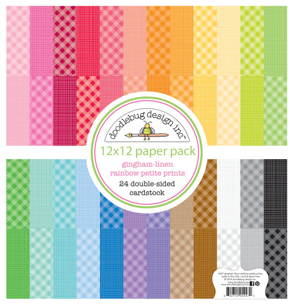 *Doodlebug Petite Prints: 5450 Gingham-Linen Collection Pack