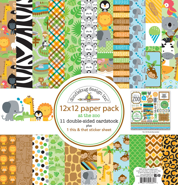 Doodlebug Patterns Doodlebug Pattern Paper Collection: 5681 At the Zoo – The-Whole-Kit-N ...
