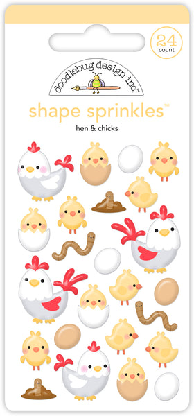 Doodlebug Shape Sprinkles: 5839 Hens & Chicks