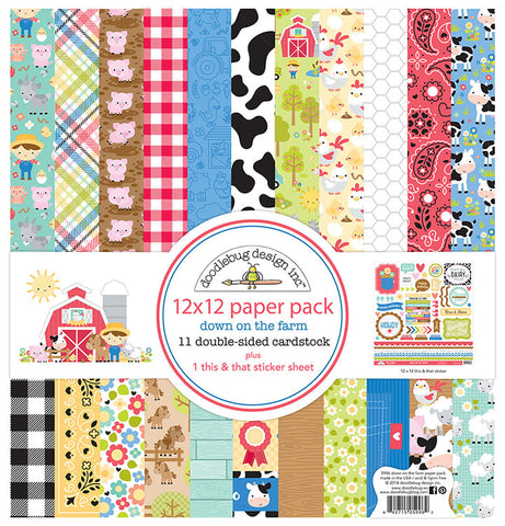 Doodlebug Pattern Paper Collection: 5996 Down on the Farm