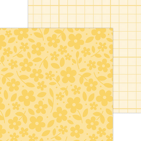 Doodlebug Petite Prints: 6092 Floral-Graph Bumblebee (Single Sheet)