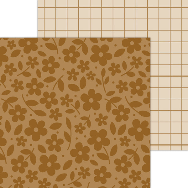 Doodlebug Petite Prints: 6104 Floral-Graph Bon Bon (Single Sheet)