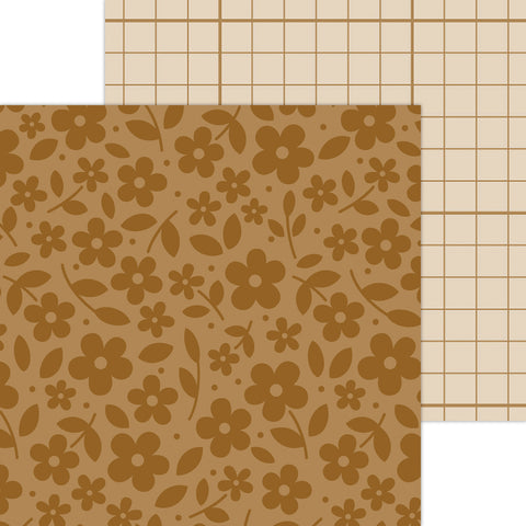 Doodlebug Petite Prints: 6104 Floral-Graph Bon Bon (Single Sheet)