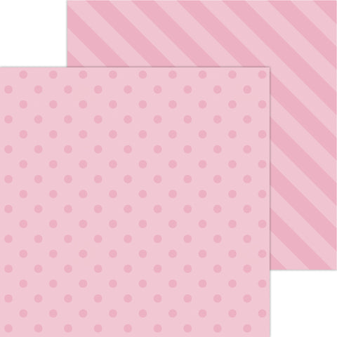 Doodlebug Petite Prints: 6108 Dot-Stripe Cupcake (Single Sheet)