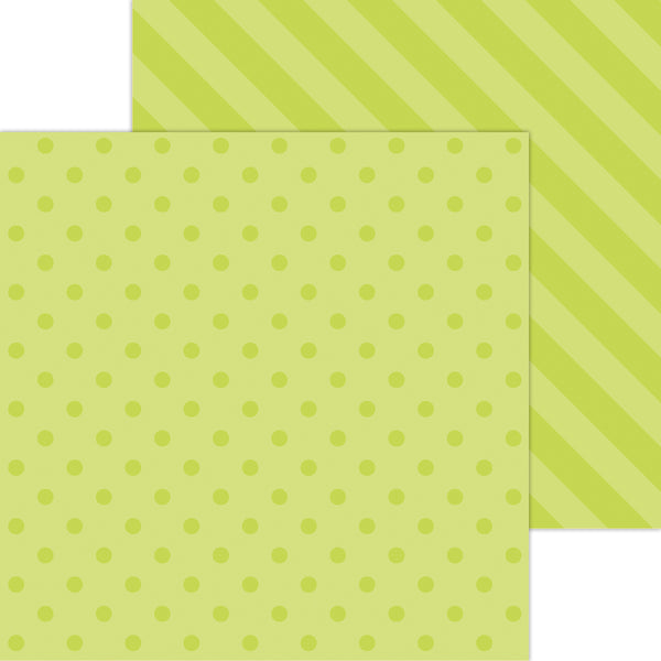 Doodlebug Petite Prints: 6118 Dot-Stripe Citrus (Single Sheet)