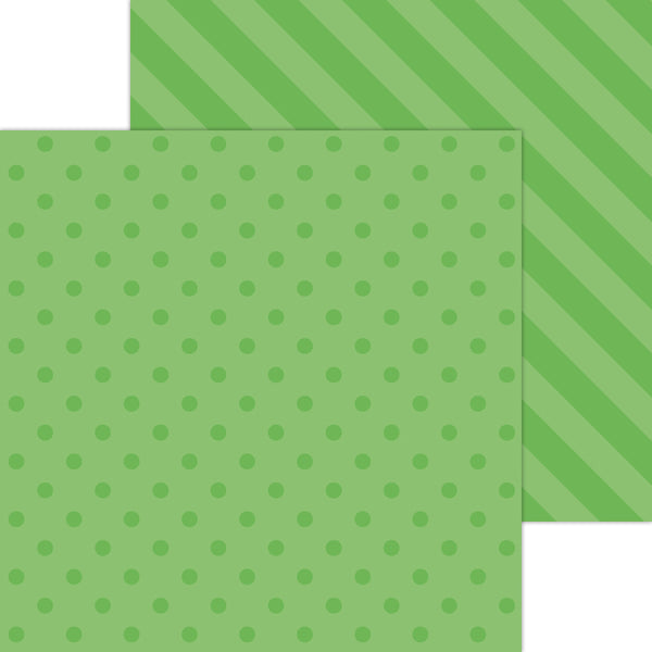 Doodlebug Petite Prints: 6120 Dot-Stripe Grasshopper (Single Sheet)
