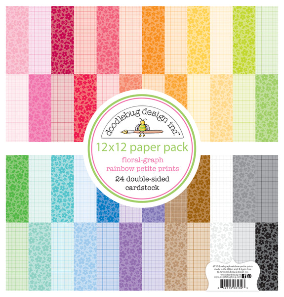 *Doodlebug Petite Prints: 6132 Floral-Graph Collection Pack