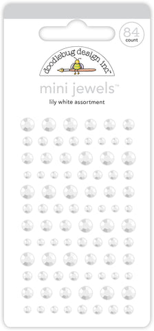 Doodlebug Mini Jewels: 6723 Lily White Assortment