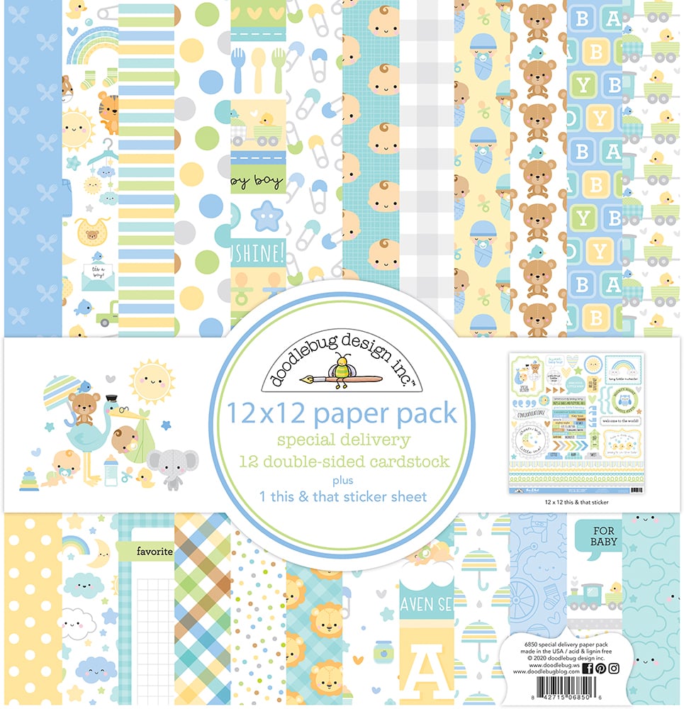 Doodlebug Patterns Doodlebug Pattern Paper Collection: 6850 Special Delivery – The-Whole ...
