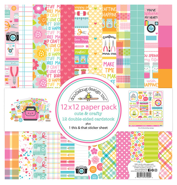 Doodlebug Patterns Doodlebug Pattern Paper Collection: 7290 Cute & Crafty – The-Whole-Kit ...