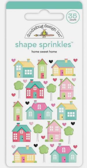 Doodlebug Shape Sprinkles: 7348 Home Sweet Home