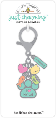 Doodlebug Key Chain "Just Charming": 7618 I Love My Cat