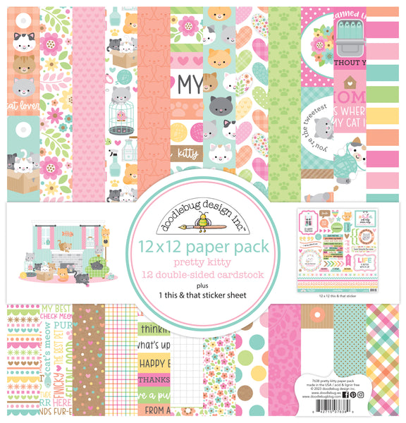 Doodlebug Pattern Paper Collection: 7638 Pretty Kittty