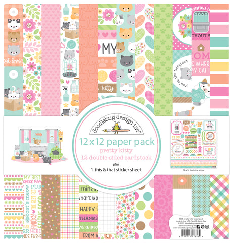 Doodlebug Pattern Paper Collection: 7638 Pretty Kittty