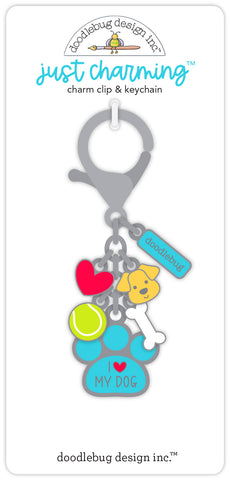 Doodlebug Key Chain "Just Charming": 7664 I Love My Dog