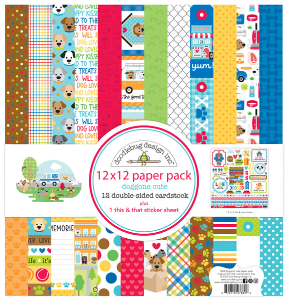 Doodlebug Pattern Paper Collection: 7684 Doggone Cute