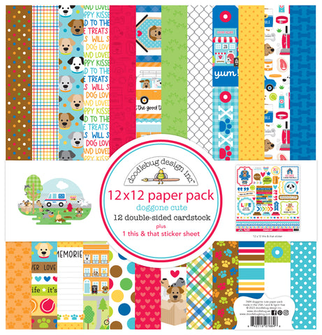 Doodlebug Pattern Paper Collection: 7684 Doggone Cute