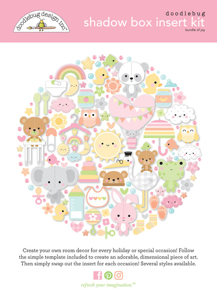 Doodlebug Shadow Box Collection Kit: 7721 Bundle of Joy