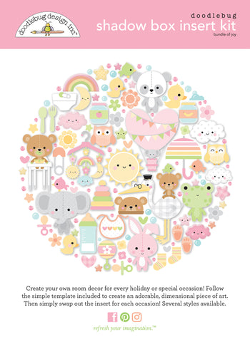 Doodlebug Shadow Box Collection Kit: 7721 Bundle of Joy