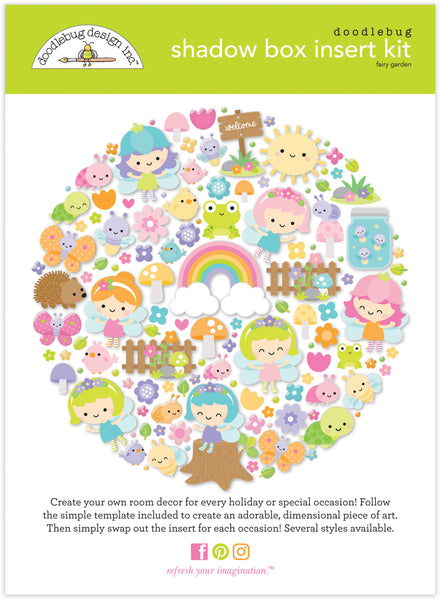 Doodlebug Shadow Box Collection Kit: 7727 Fairy Garden