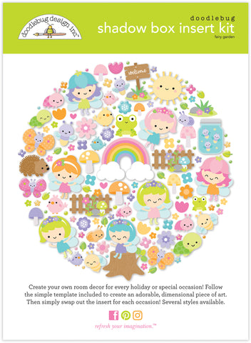 Doodlebug Shadow Box Collection Kit: 7727 Fairy Garden