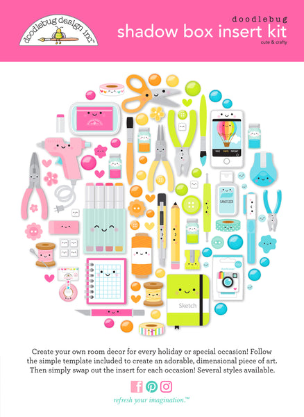 Doodlebug Shadow Box Collection Kit: 7730 Cute & Crafty