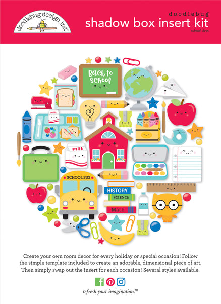 Doodlebug Shadow Box Collection Kit: 7733 School Days