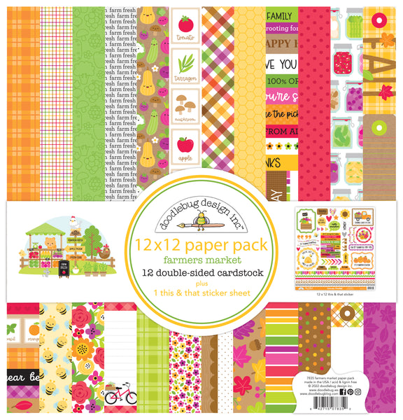Doodlebug Pattern Paper Collection: 7835 Farmers Market