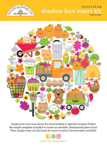Doodlebug Shadow Box Collection Kit: 7843 Farmers Market