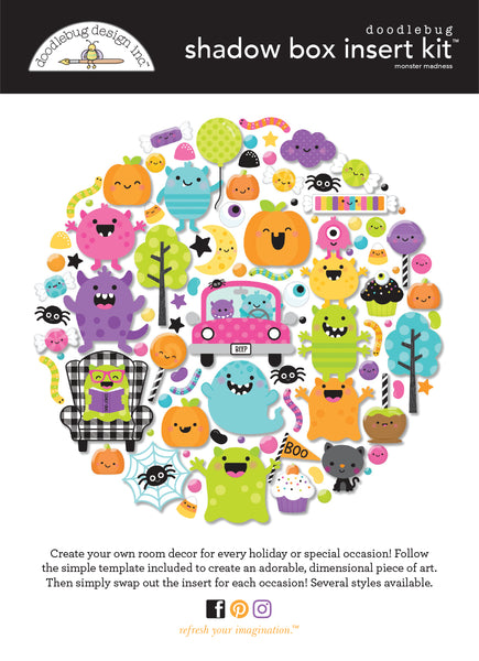 Doodlebug Shadow Box Collection Kit: 7892 Monster Madness