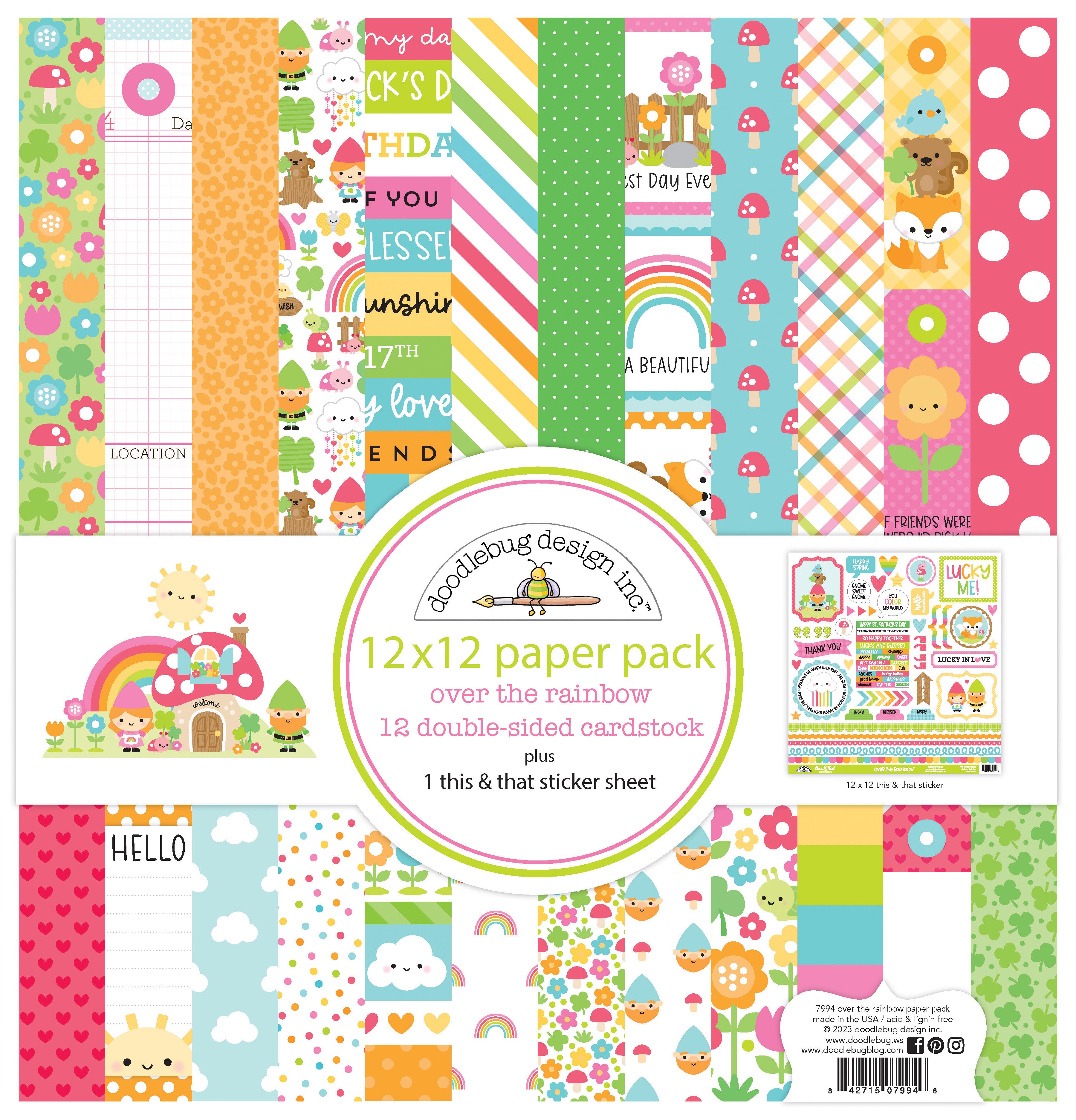Doodlebug Pattern Paper Collection: 7884 Over the Rainbow – The-Whole ...