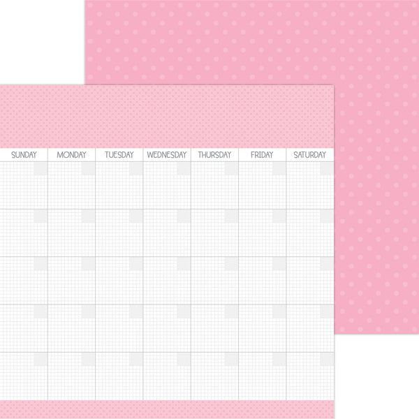 Doodlebug Day to Day Calendar Paper: 8048 Cupcake (Single Sheet)